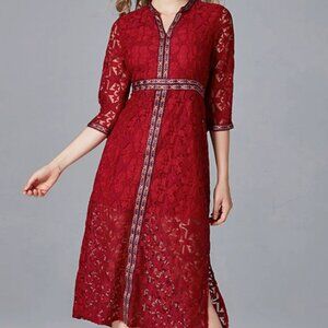 High-end lace cheongsam formal occasion dress organza